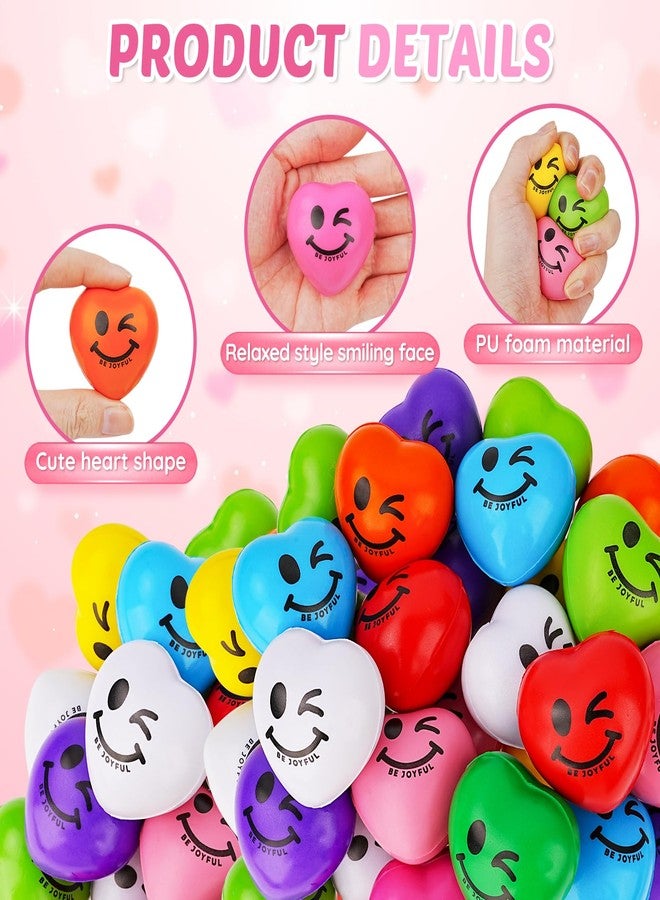 SHQDD Stress Balls, 100PCS Heart Stress Balls for Adults & Kids, Mini Foam Ball Stress Relief Toys, Fidget Anxiety & Anger Relief at Work/School/Home, Employee Benefits, Student Prizes, Party Favors - Image 3